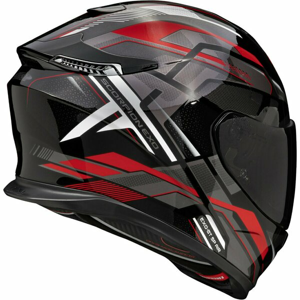 Casca integrala SCORPION EXO-GT SP AIR AUGUSTA Negru/Gri/Rosu L, 2, nordicamoto.ro