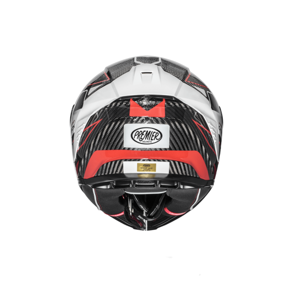 Casca Premier Hyper Carbon sisak, piros/fehér, 2XL, 6, nordicamoto.ro