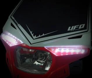 Dual Color Stealth Headlight Black, Orange, 3, nordicamoto.ro