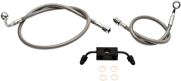 Stainless Steel Brake Line Kit Silver 38 cm - 43 cm (15' - 17'), 1, nordicamoto.ro