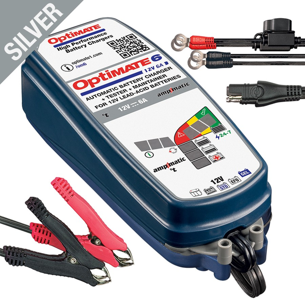 Optimate 6 Select Battery Charger/power Supply Silver, 1, nordicamoto.ro