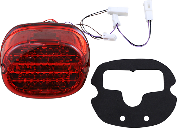Low Profile Led Taillight With Integrated Auxiliary Turn Signals Red, 2, nordicamoto.ro