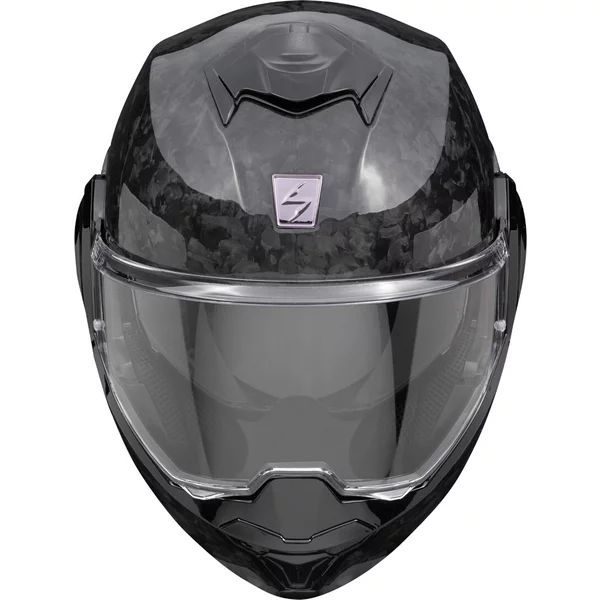 SCORPION EXO-TECH EVO ONYX SOLID CARBON hátrafelé nyitható moduláris sisak – Negru (fekete), S-es méret, 3, nordicamoto.ro