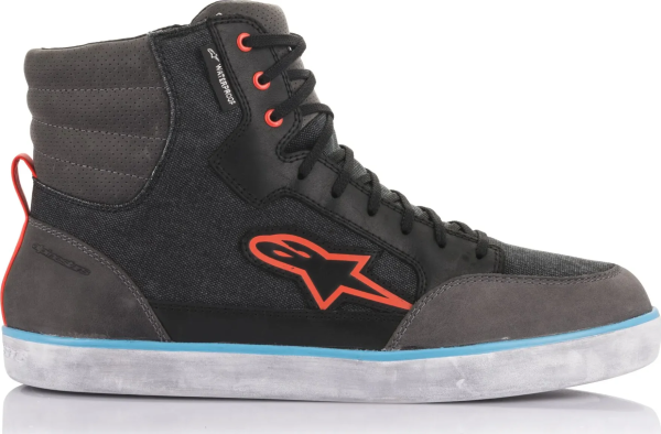 Alpinestars Primer J-6 vízálló vászoncipő, fekete, antracit, világoskék, 40,5, 7, nordicamoto.ro