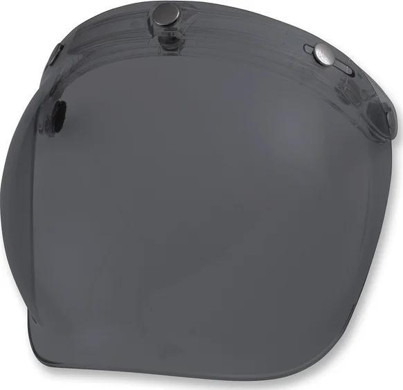 Vintage 3-snap Flip Bubble Shield Gray, 1, nordicamoto.ro