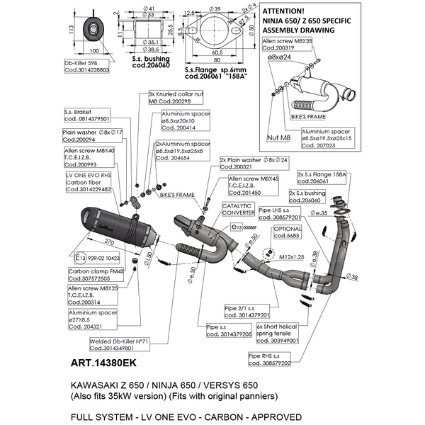 Lv One Evo Carbon Full-system Exhaust Black, Matte, 1, nordicamoto.ro