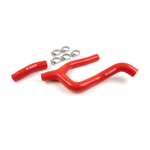 Szilikon hűtőcső-készlet KTM/HUSQ/GASGAS 250/350 modellekhez – piros, 1, nordicamoto.ro
