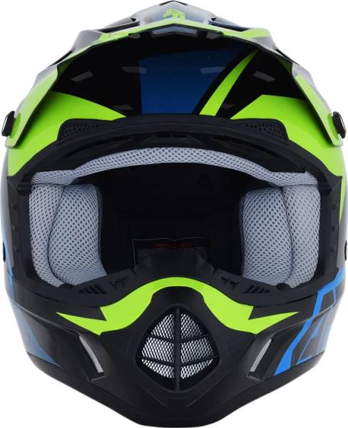 Casca AFX FX-17 Aced Black/Blue/Fluorescent Green M, 6, nordicamoto.ro
