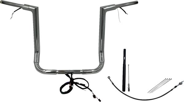 Plug & Play Ez Install 1-1/2(r) Flat Top Handlebar Kit Silver, 2, nordicamoto.ro