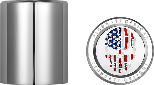 Cover Dock Skull Short Ss Blue, Enamel, Red, White, 3, nordicamoto.ro