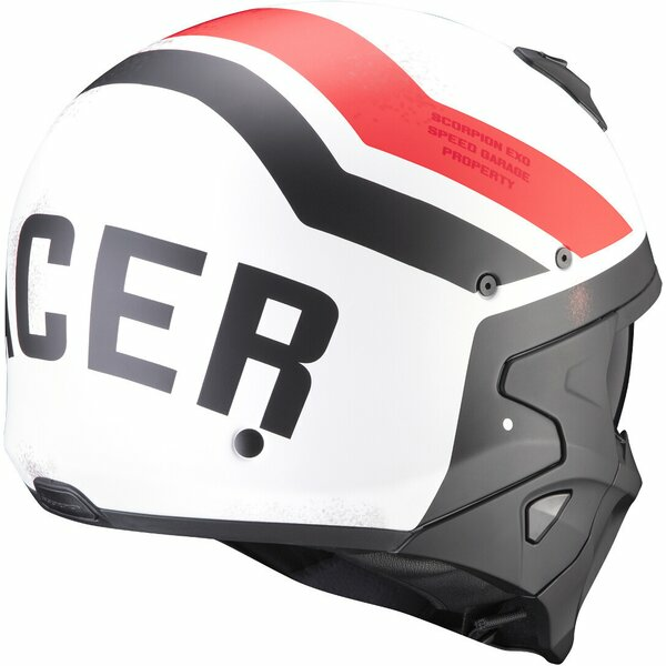 Casca moto Scorpion Covert-X T-RUST M Alb mat/Rosu, 2, nordicamoto.ro