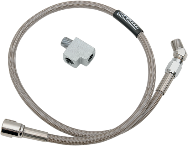 Oil Pressure Gauge Line Chrome, 1, nordicamoto.ro