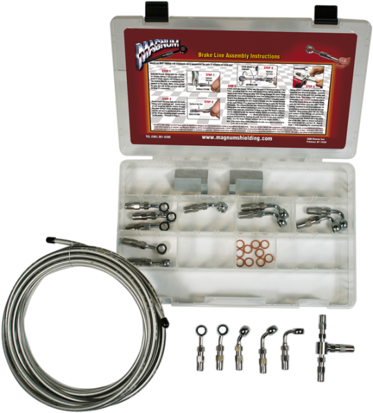Byo® Build-your-own Dot Brake Line Builder Kit Chrome, 1, nordicamoto.ro