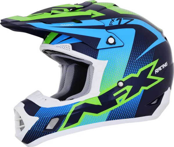 Fx-17 Holeshot Offroad Helmet Navy/green/blue 2x-large Blue, Green, White 2XL, 1, nordicamoto.ro