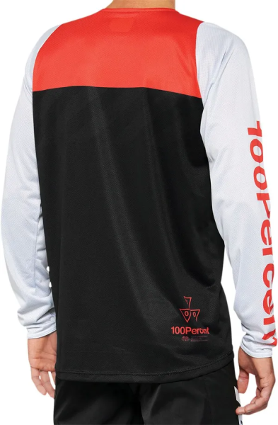 Tricou MTB 100% R-Core Black/Red L, 2, nordicamoto.ro