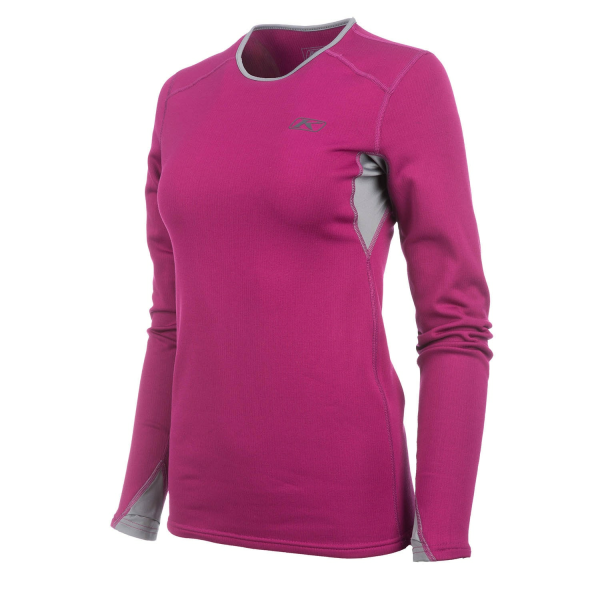 Bluza Dama Klim Base Layer Solstice Shirt 2.0 Knockout Pink - Castlerock Gray, 7, nordicamoto.ro