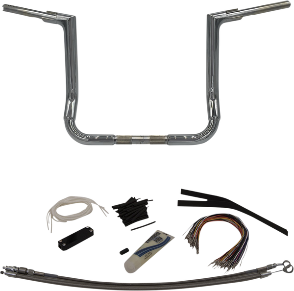 1-1/2(r) Ez Install Flat Top Handlebar Kit Silver, 1, nordicamoto.ro