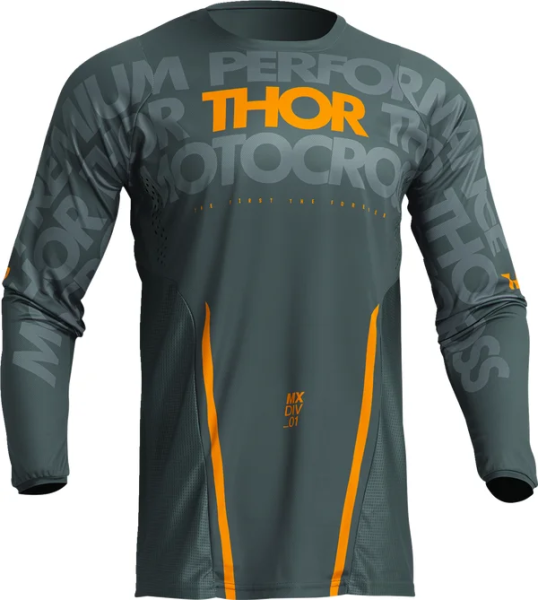 Tricou Thor Pulse Mono Gray/Yellow L, 1, nordicamoto.ro