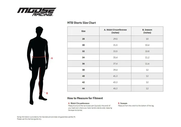 Pantaloni scurți Moose Racing MTB Black 38, 3, nordicamoto.ro