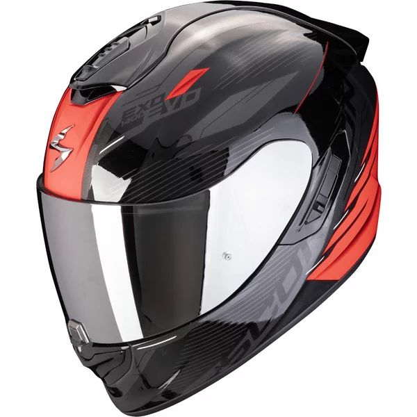 SCORPION EXO-1400 EVO II AIR LUMA teljes arcú bukósisak, fekete/piros, XL méret, 2, nordicamoto.ro