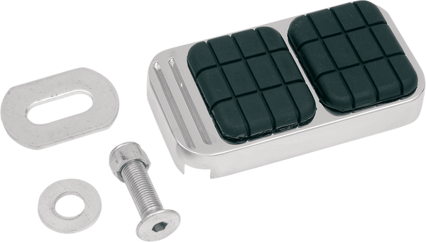 Chrome Brake Pedal Pad Silver, 2, nordicamoto.ro