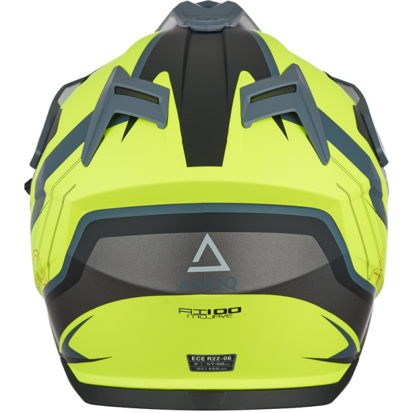 AMOQ AI100 Mojave motoros sisak, szürke/sárga, L méret, 5, nordicamoto.ro