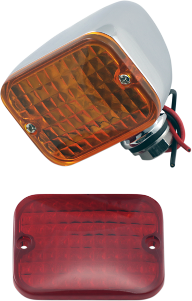 Rectangular Marker Lights Chrome, 1, nordicamoto.ro