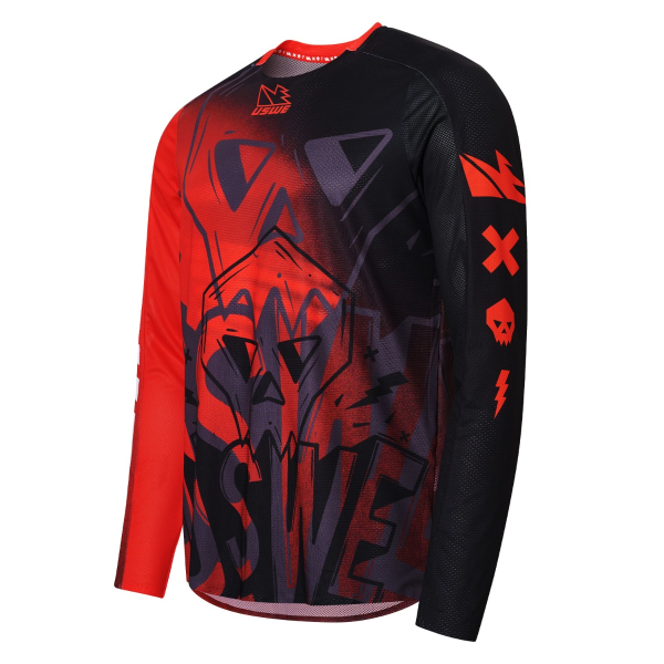 Tricou USWE Kalk Cartoon Off-Road Flame Red, 1, nordicamoto.ro