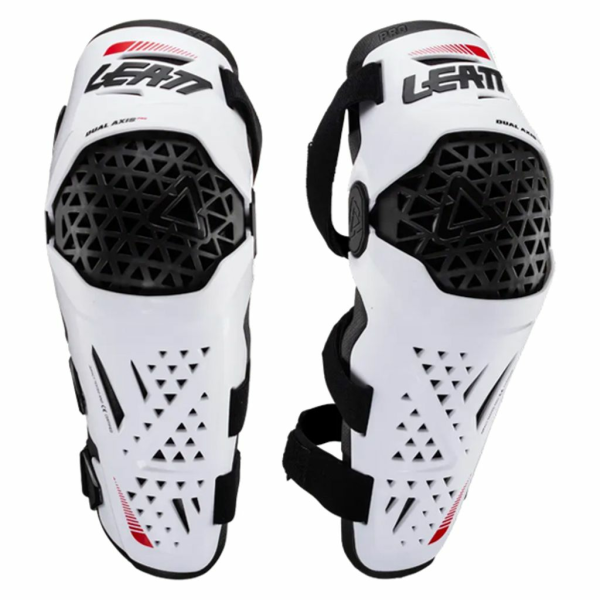 Leatt Dual Axis Pro térd- és sípcsontvédő, fekete/fehér, XXL, 1, nordicamoto.ro