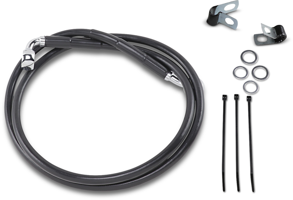 Stainless Steel Brake Line Kit Black, 1, nordicamoto.ro