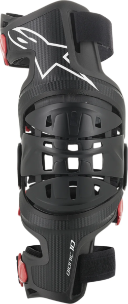 Alpinestars Bionic-10 szénszálas térdvédő – fekete/piros – jobb oldali – L, 3, nordicamoto.ro
