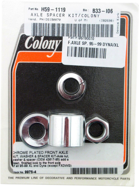 Axle Spacer/nut Kit Silver, 1, nordicamoto.ro