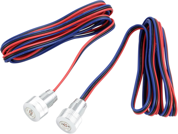 Lightning Boltz Red Leds Silver, 1, nordicamoto.ro