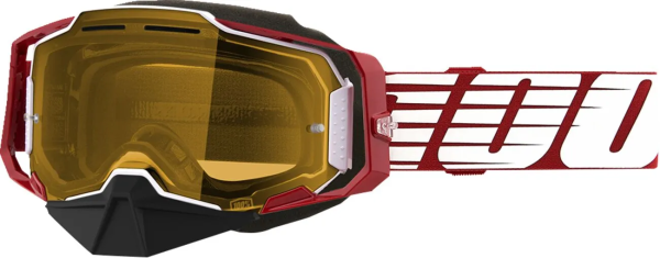 Ochelari Snowmobil 100% Armega Red/White, 1, nordicamoto.ro