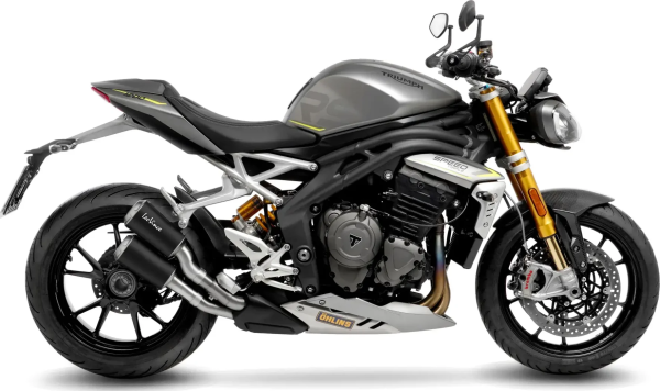 LeoVince LV-10 fekete slip-on kipufogórendszer a Triumph Speed Triple 1200 RR-hez, 3, nordicamoto.ro