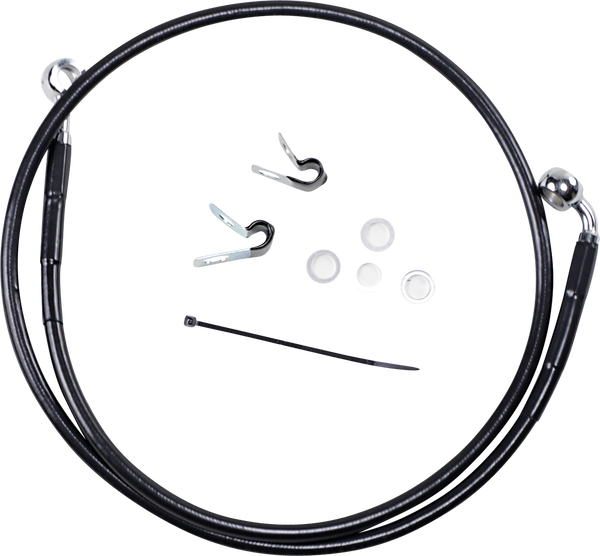 Extended Length Black Vinyl Brake Line Kit Black Oversize [+152 mm (6'')], 1, nordicamoto.ro