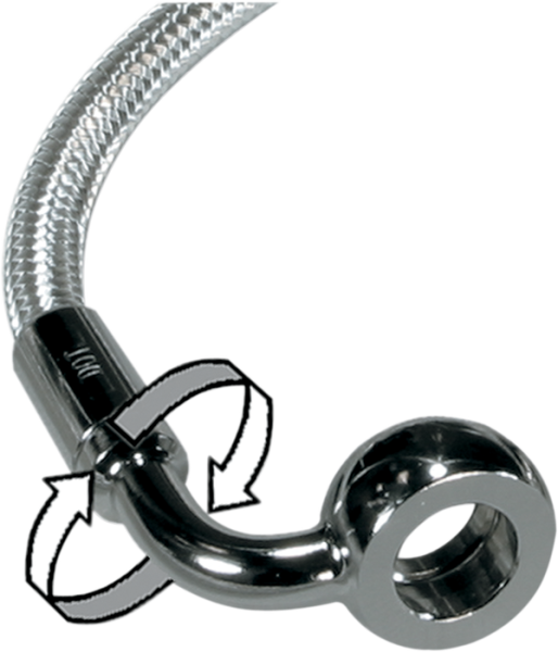 E-z Align Dot Braided Single Disc Front Brake Line Chrome, Sterling Chromite® Ii, 1, nordicamoto.ro