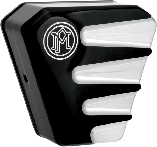 Cover Horn Scallop Contrast Cut Black, Silver, 2, nordicamoto.ro