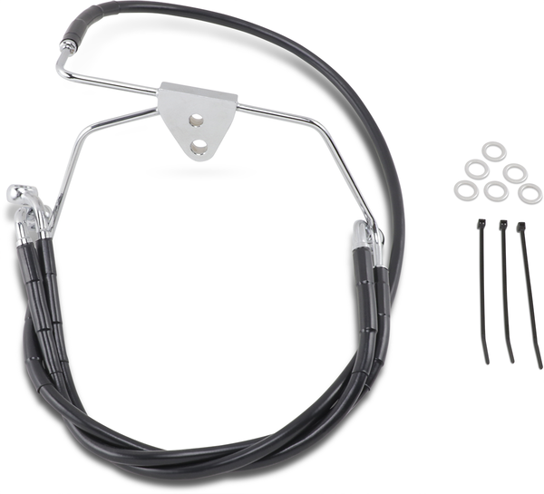 Extended Length Black Vinyl Brake Line Kit Black Oversize [+152 mm (6'')], 1, nordicamoto.ro