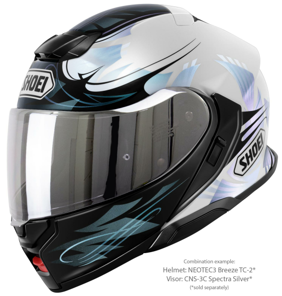 SHOEI NEOTEC3 BREEZE TC-2 felhajtható sisak, fekete/fehér, M-es méret, 6, nordicamoto.ro