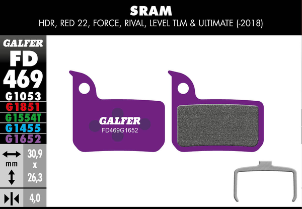G1652 E-bike Brake Pads, 1, nordicamoto.ro
