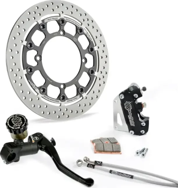 Supermoto versenykészlet, fekete–ezüst–rozsdamentes acél, 1, nordicamoto.ro