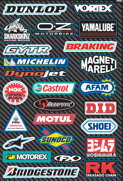 Sponsor/logo Sticker Sheet Multi, 1, nordicamoto.ro