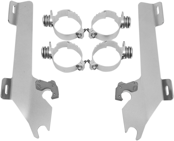 Fats/slim Windshield Trigger-lock Complete Mount Kit Polished, 1, nordicamoto.ro