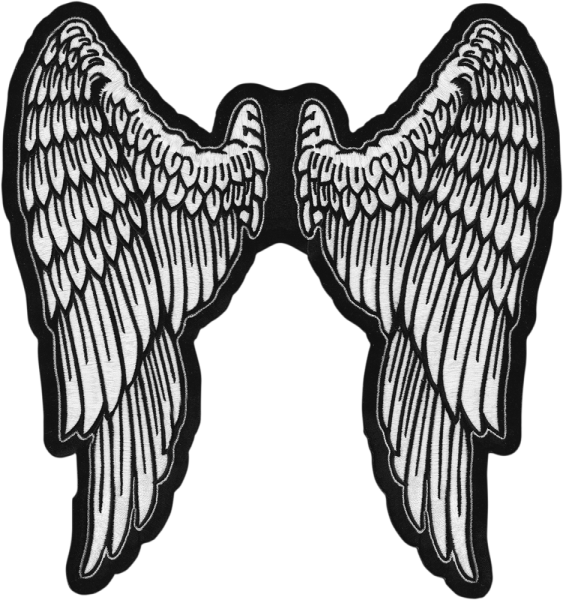 Angel Wings Patch Black, White, 1, nordicamoto.ro