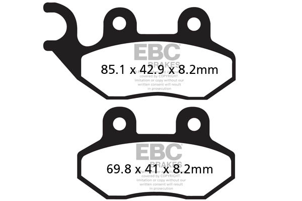 Vee Semi-sintered Brake Pads, 1, nordicamoto.ro