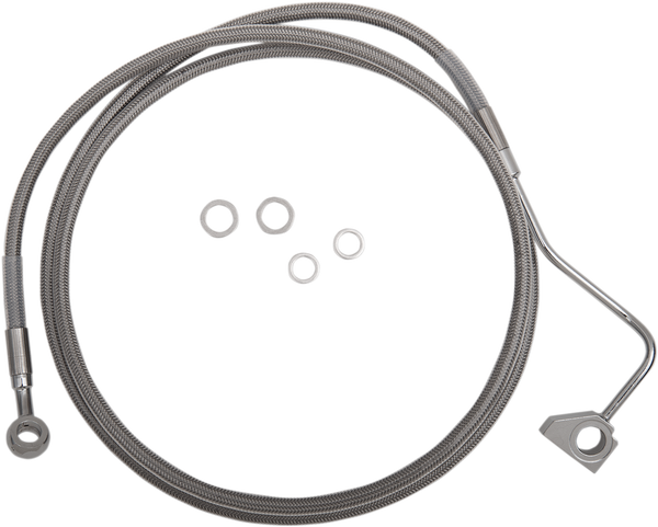 Extended Length Stainless Steel Brake Line Kit Silver, Clear-coated Oversize [+152 mm (6'')], 1, nordicamoto.ro