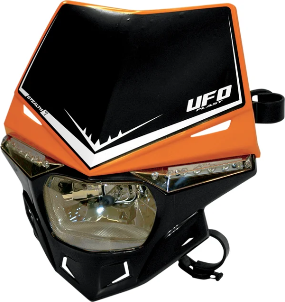 Dual Color Stealth Headlight Black, Orange, 1, nordicamoto.ro