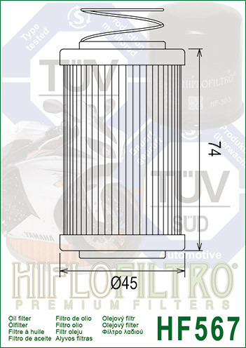 Filtru ulei MV AGUSTA 920-1090 BRUTALE Hiflofiltro HF567, 1, nordicamoto.ro