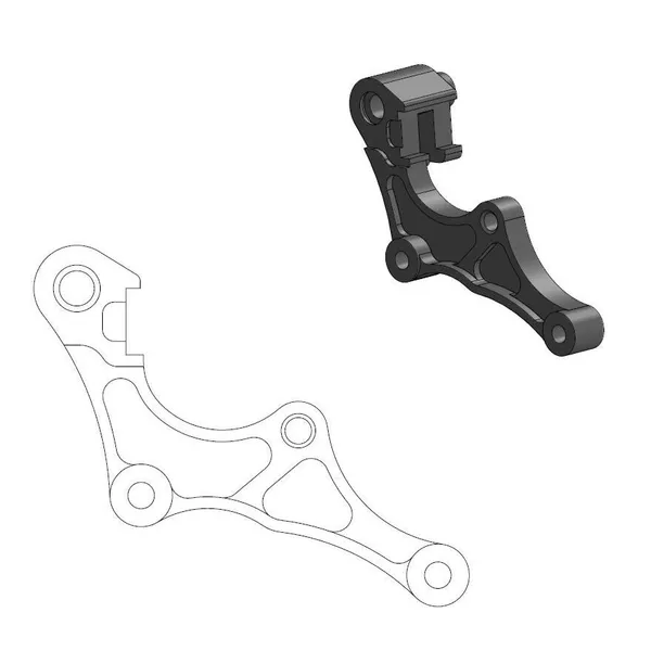 Supermoto utcai tárcsafogó-adapter fekete, 1, nordicamoto.ro